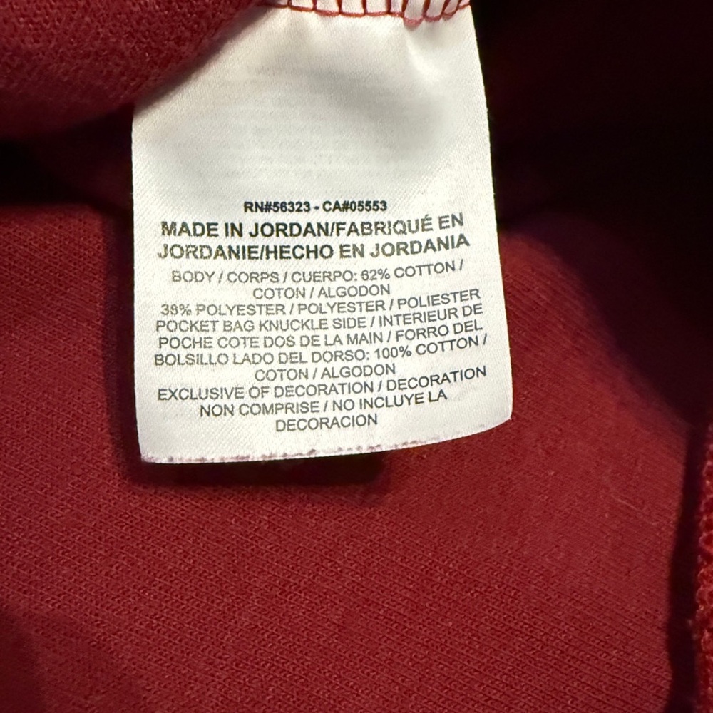 Nike Men’s Red Crewneck Sweatshirt | Size Small |‎ Front Pocket - Picture 8 of 9